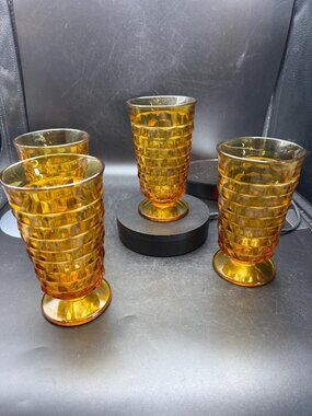 Whitehall Amber Tea Glasses Set of 4